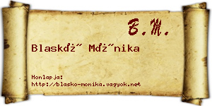 Blaskó Mónika névjegykártya